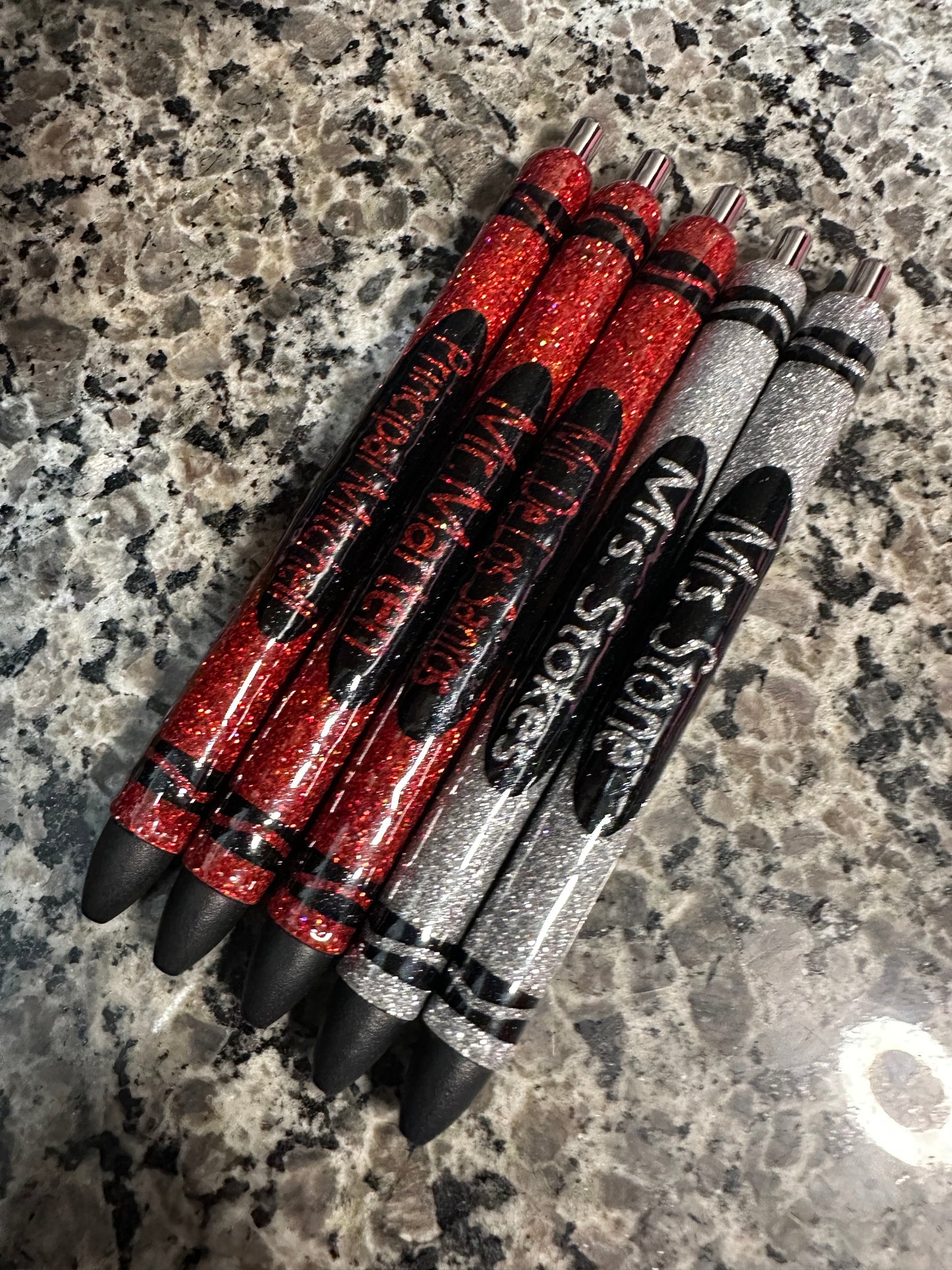 Crayon Pens| Personalized Glitter Pens | Cute Handmade Gifts