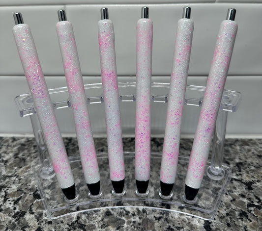 White & Pink Glitter Pens
