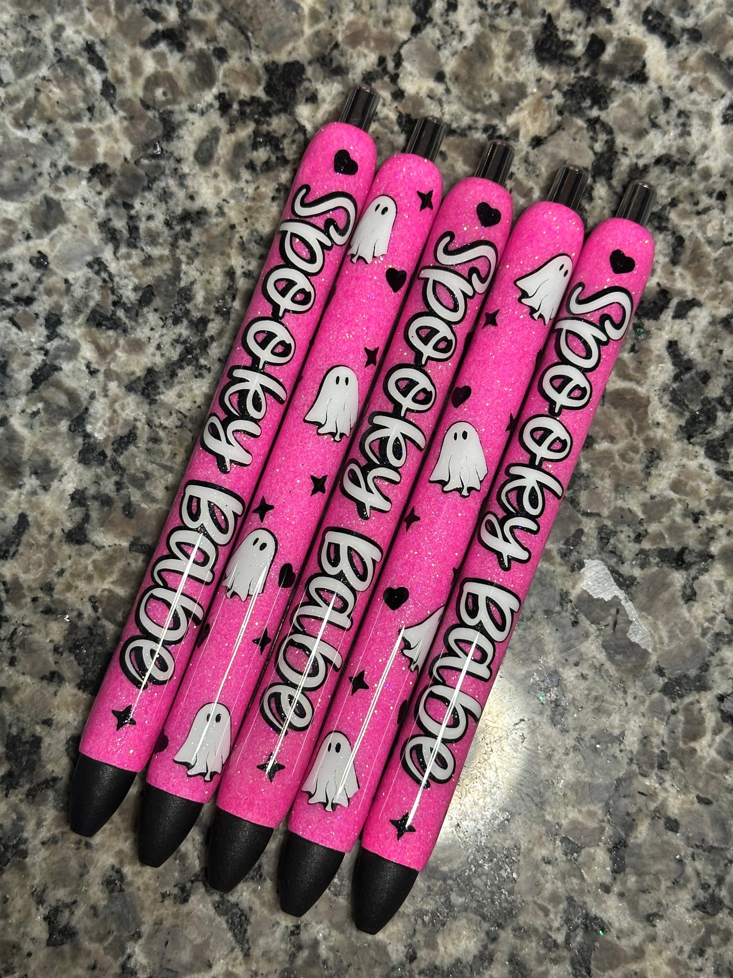 spooky babe pens  / Glitter Pens /Refillable Gel Pens