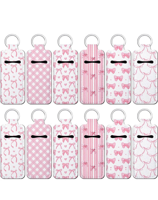 Pink Bow Chapstick Holders