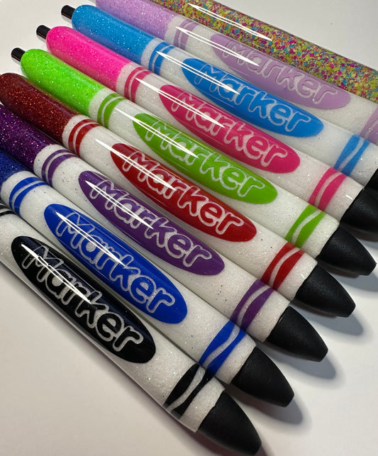 Marker Glitter Pens/ Epoxy Pens/ Teacher Gifts