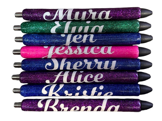 Glitter Pens- Glitter Name Pen / Glitter Pens /Refillable Gel Pens