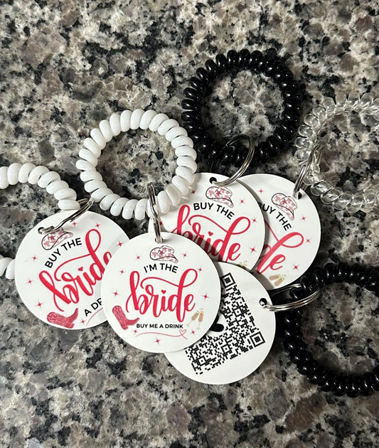 Buy the Bride a Drink-Pink Cowgirl Theme/ Buy the Bride/Groom a Drink/Venmo/CashApp Bachelorette/Blachor Party-