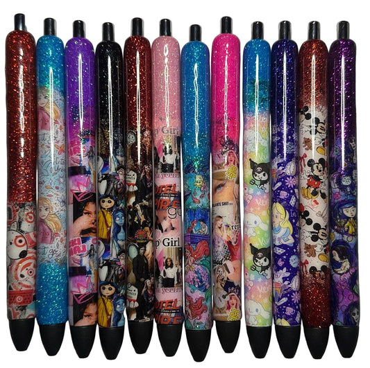 Cartoon Pens / Glitter Pens /Refillable Gel Pens