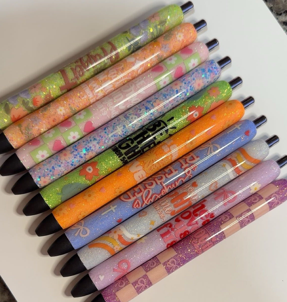 Bible Verse Glitter Pens/ Faith Glitter Pens