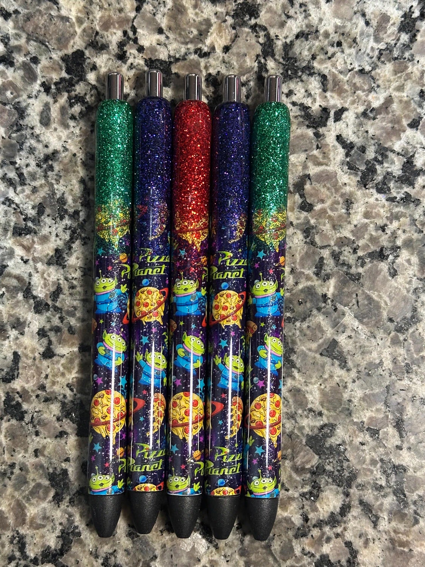 Pizza Alien Pen / Glitter Pens /Refillable Gel Pens