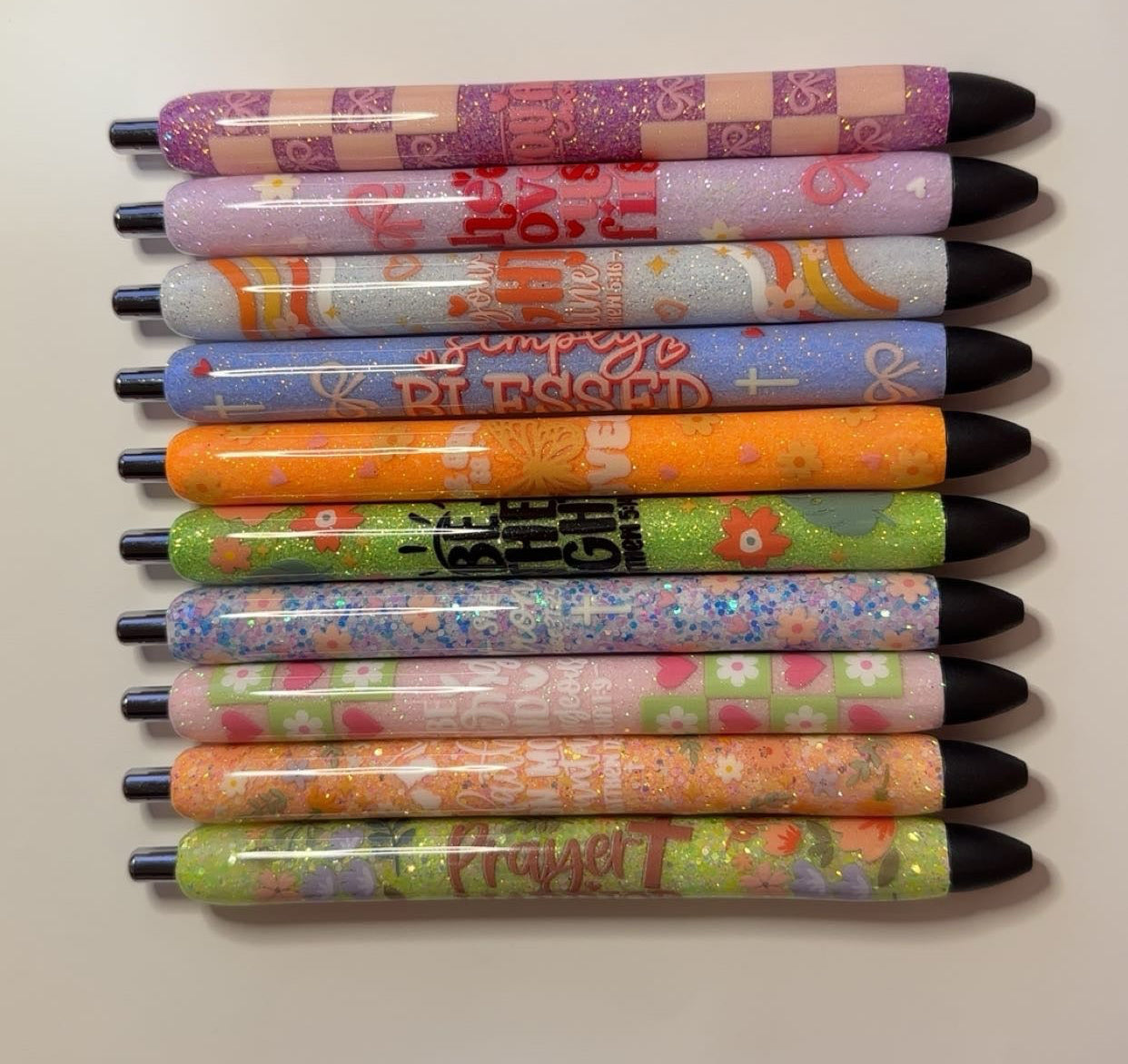 Bible Verse Glitter Pens/ Faith Glitter Pens