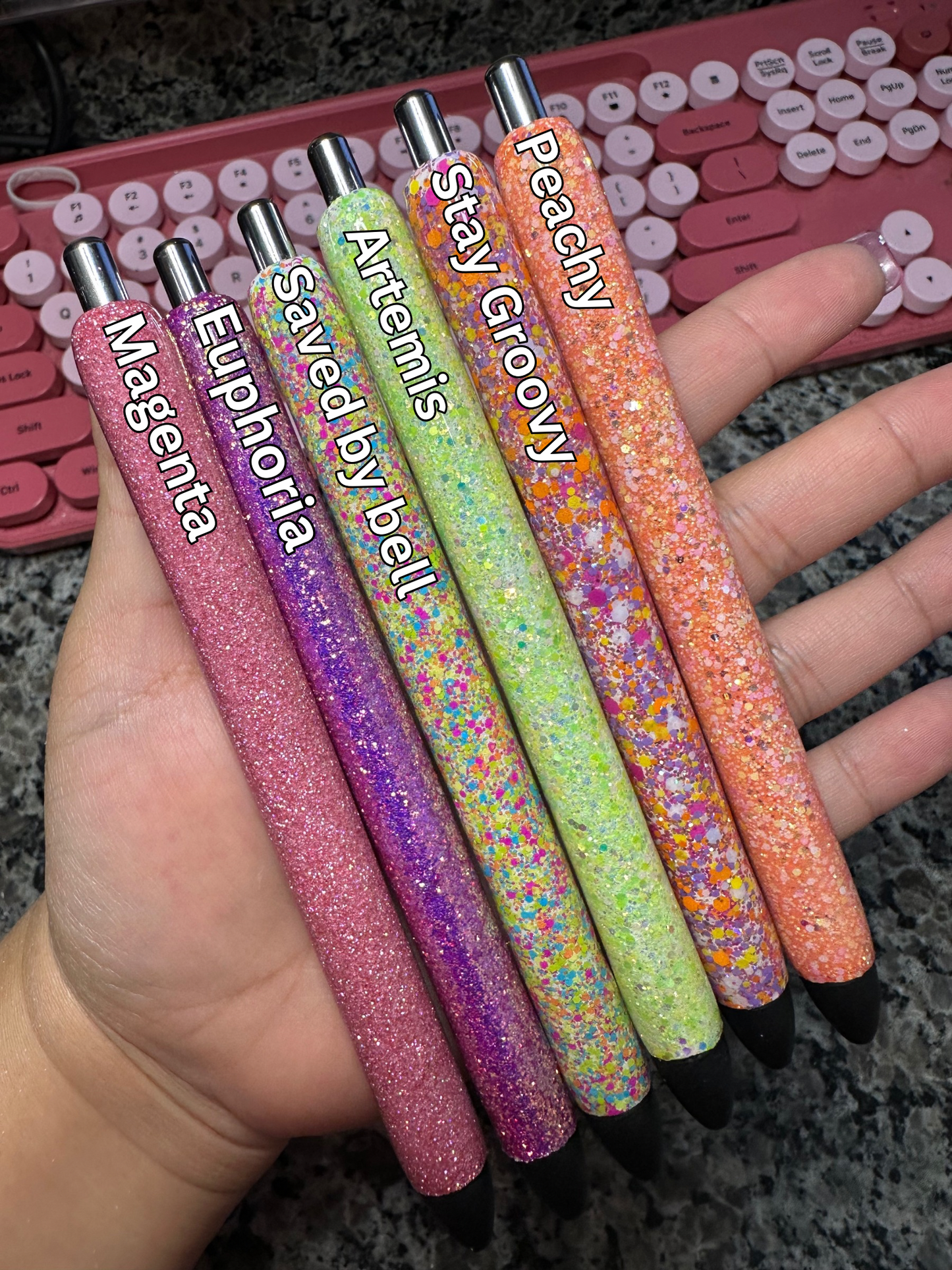 Create your own color cute design pen- Choose your own colors / Glitter Pens /Refillable Gel Pens