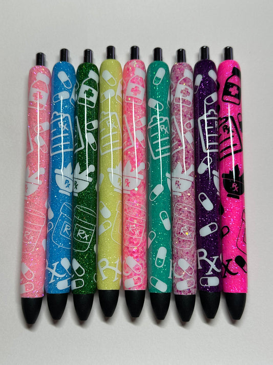 Pharmacy Doodle Glitter Pens