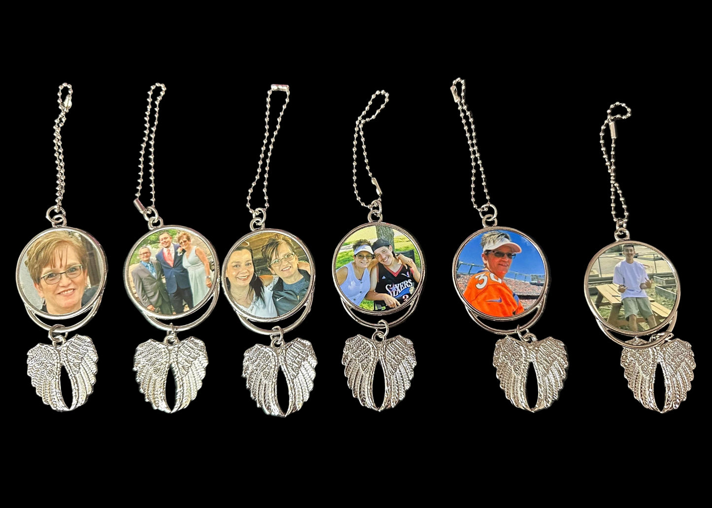 Angel Wings Keychain Charms Double Sided