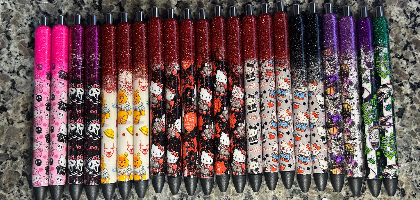 Cute Horror Pens/Glitter Pens /Refillable Gel Pens