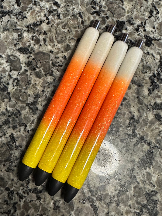 Candy Corn Pens/Glitter Pens/ Refillable Gel Ink Pens