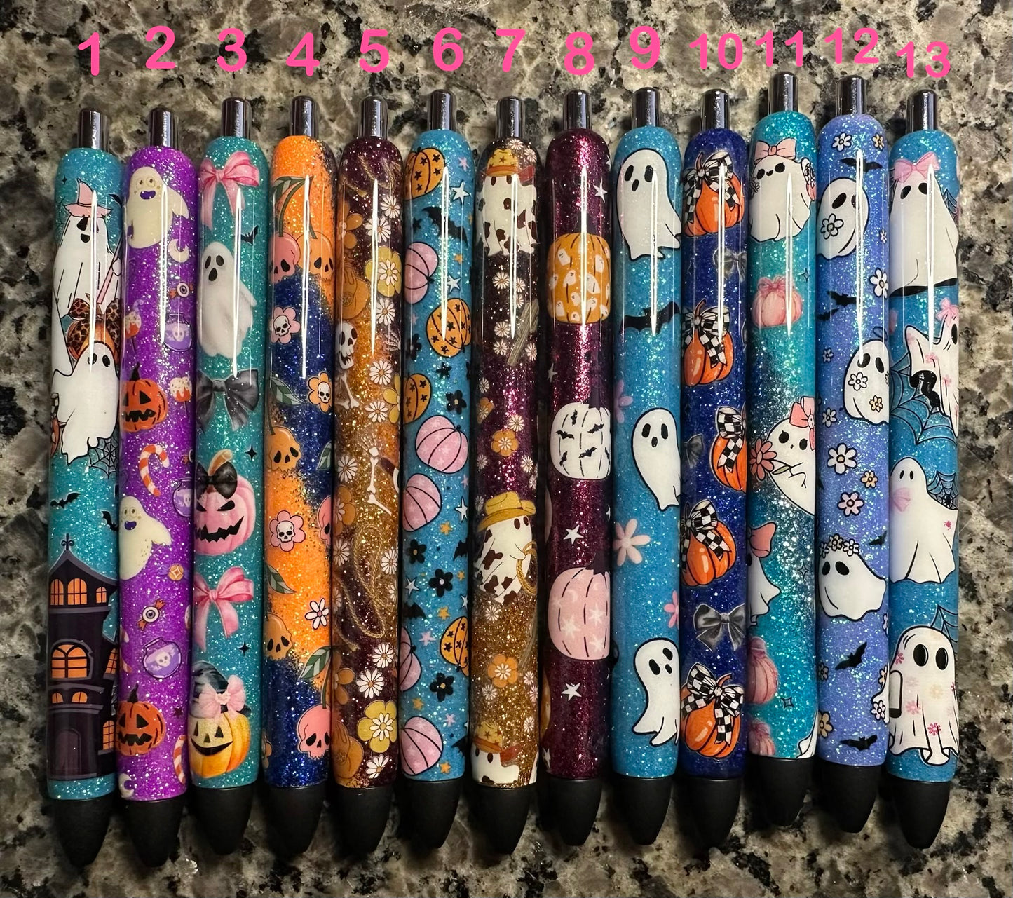 Halloween  Pens  / Glitter Pens /Refillable Gel Pens