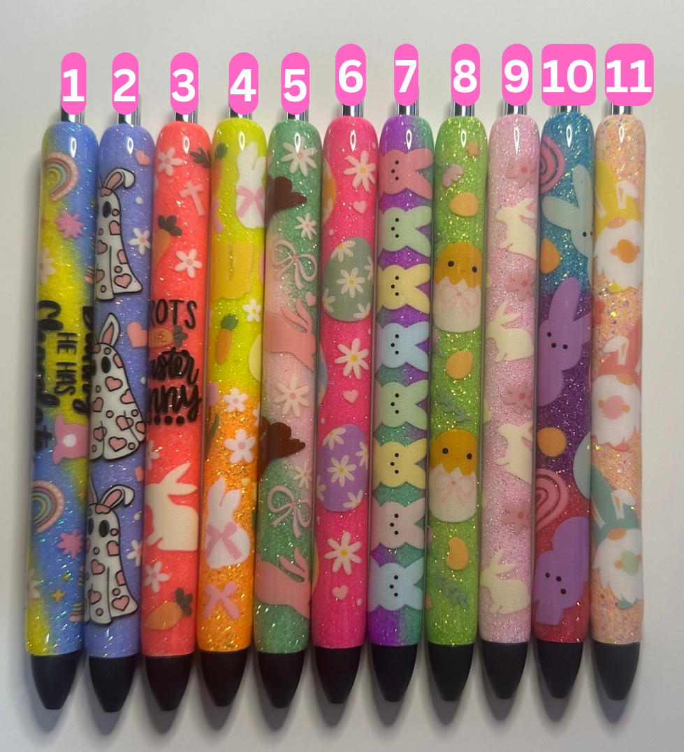 Easter Glitter Pens/ Epoxy Glitter Pens/Easter Gifts