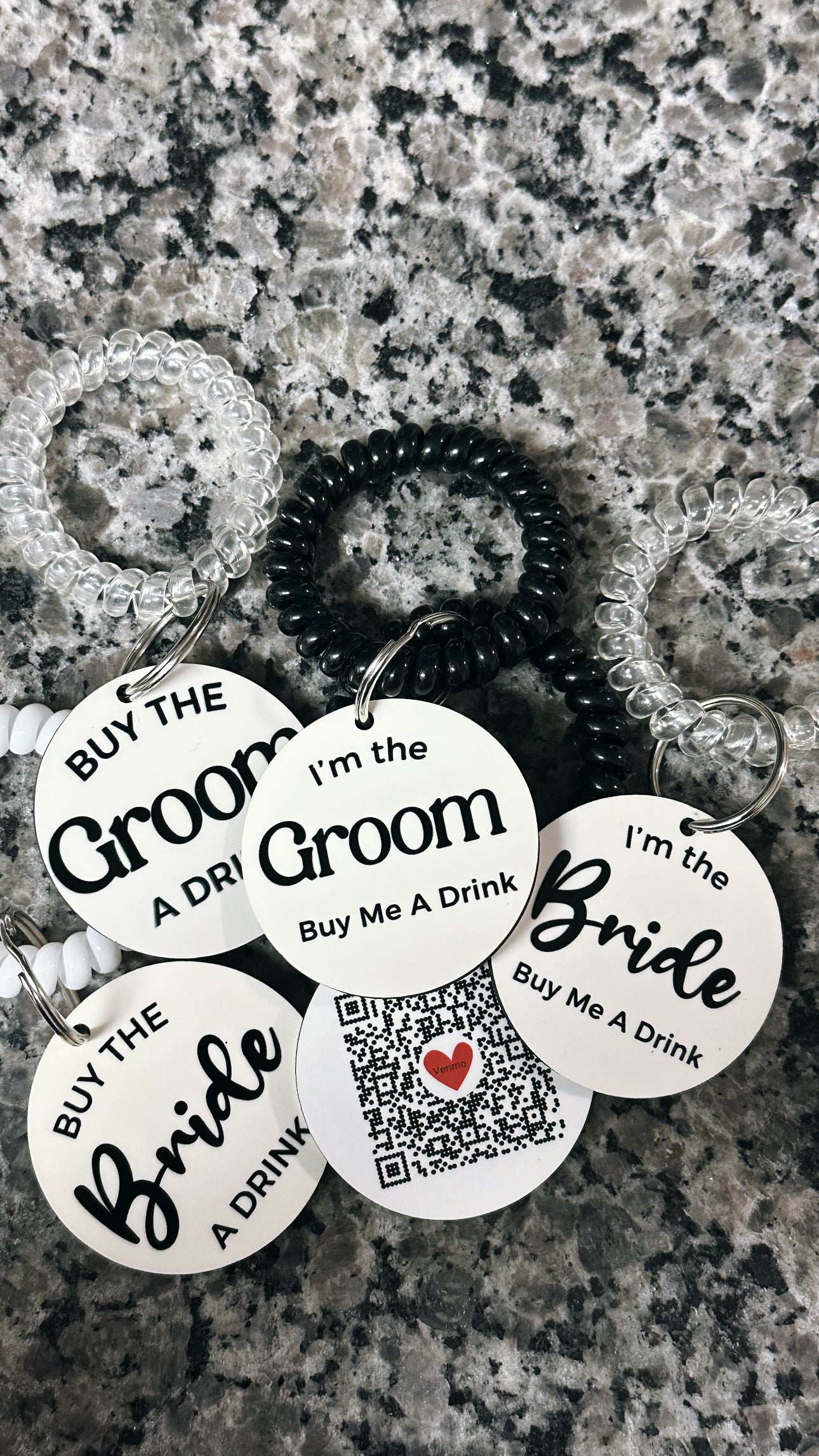 Buy The Bride/Groom a Drink/ Double Sided Venmo QR Code Bracelets