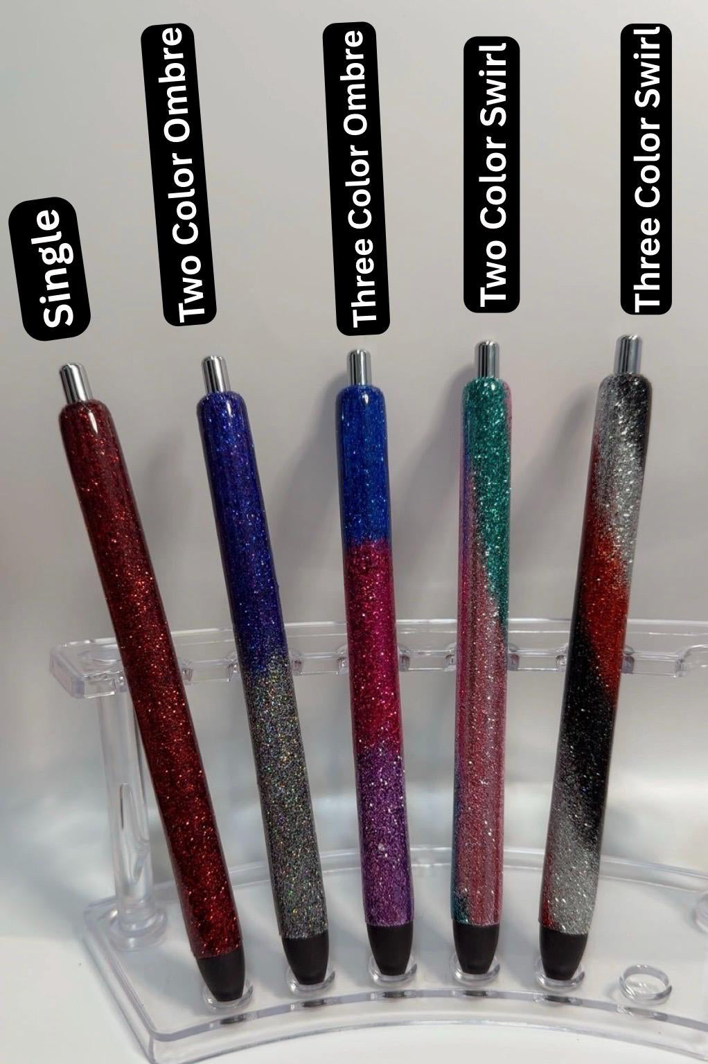 Create your own color cute design pen- Choose your own colors / Glitter Pens /Refillable Gel Pens