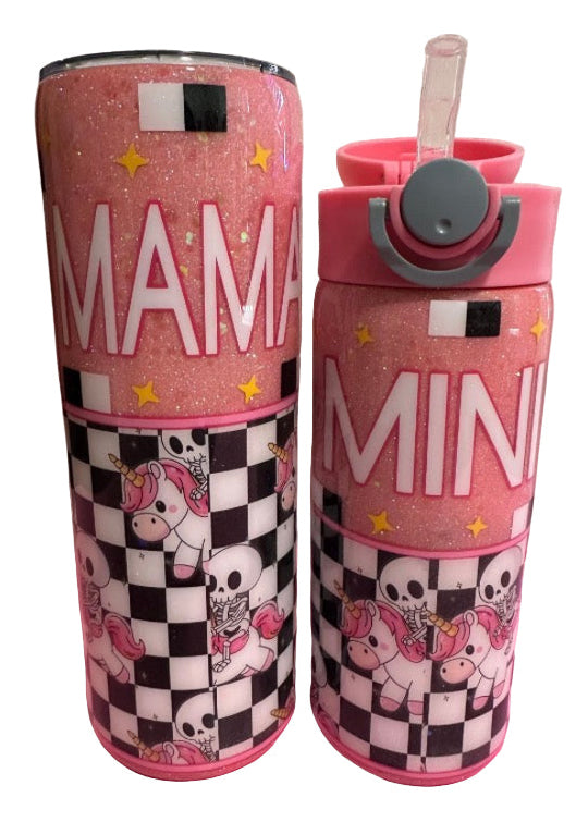 Retro Unicorn Mama & Mini Set