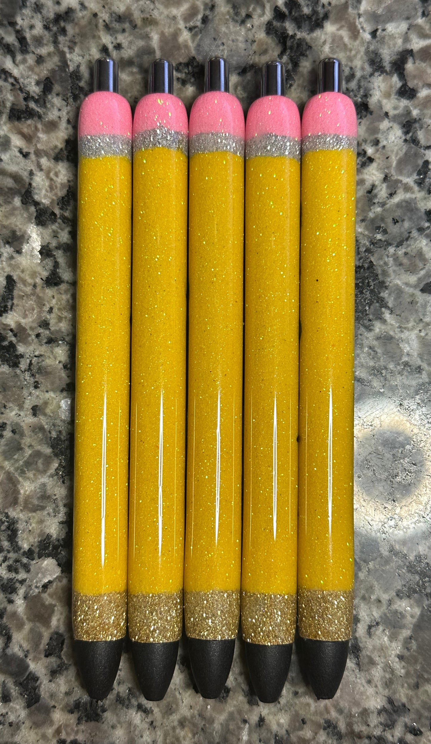 Pencil Pens| Personalized Glitter Pens | Cute Handmade Gifts