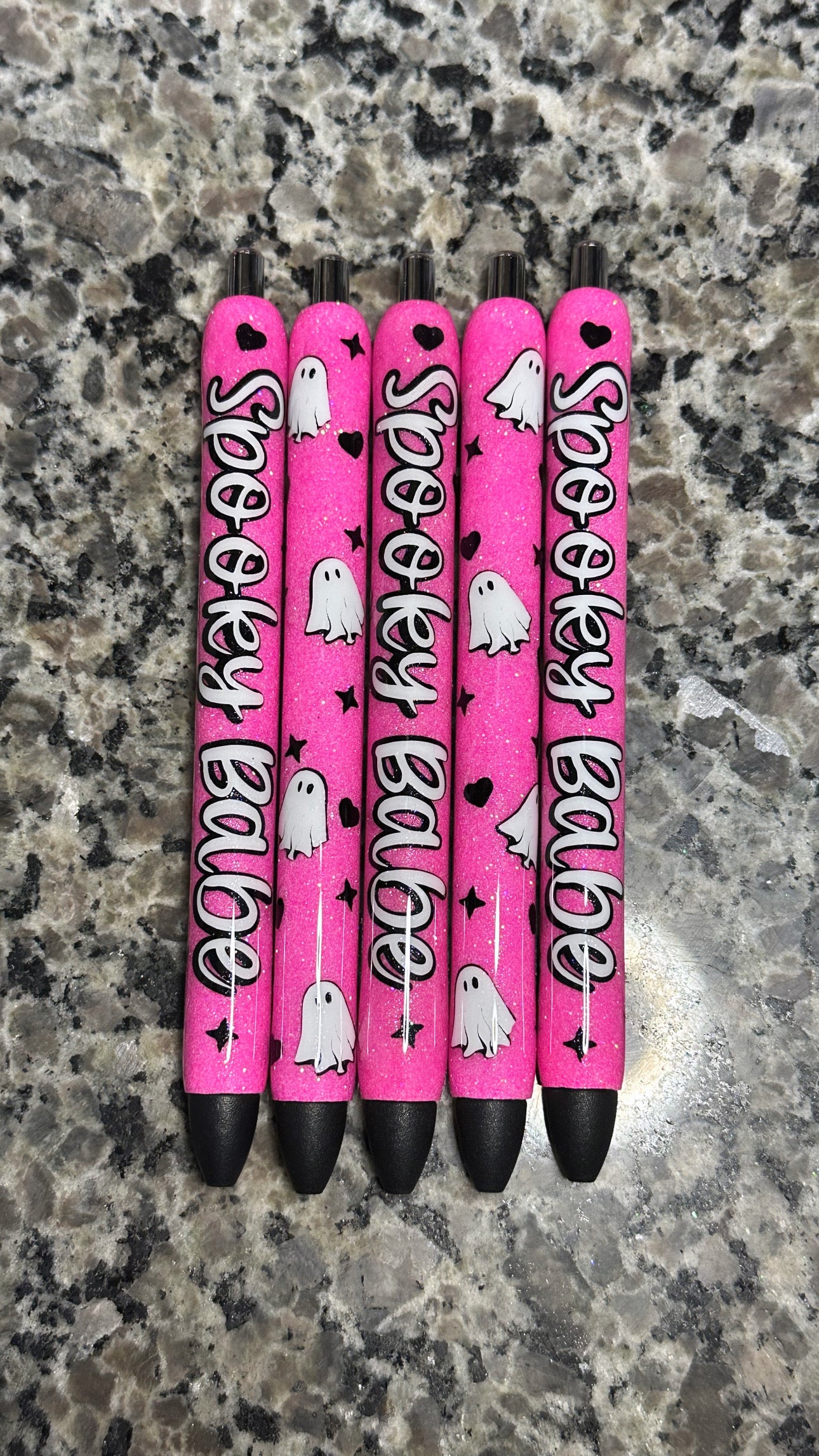 spooky babe pens  / Glitter Pens /Refillable Gel Pens