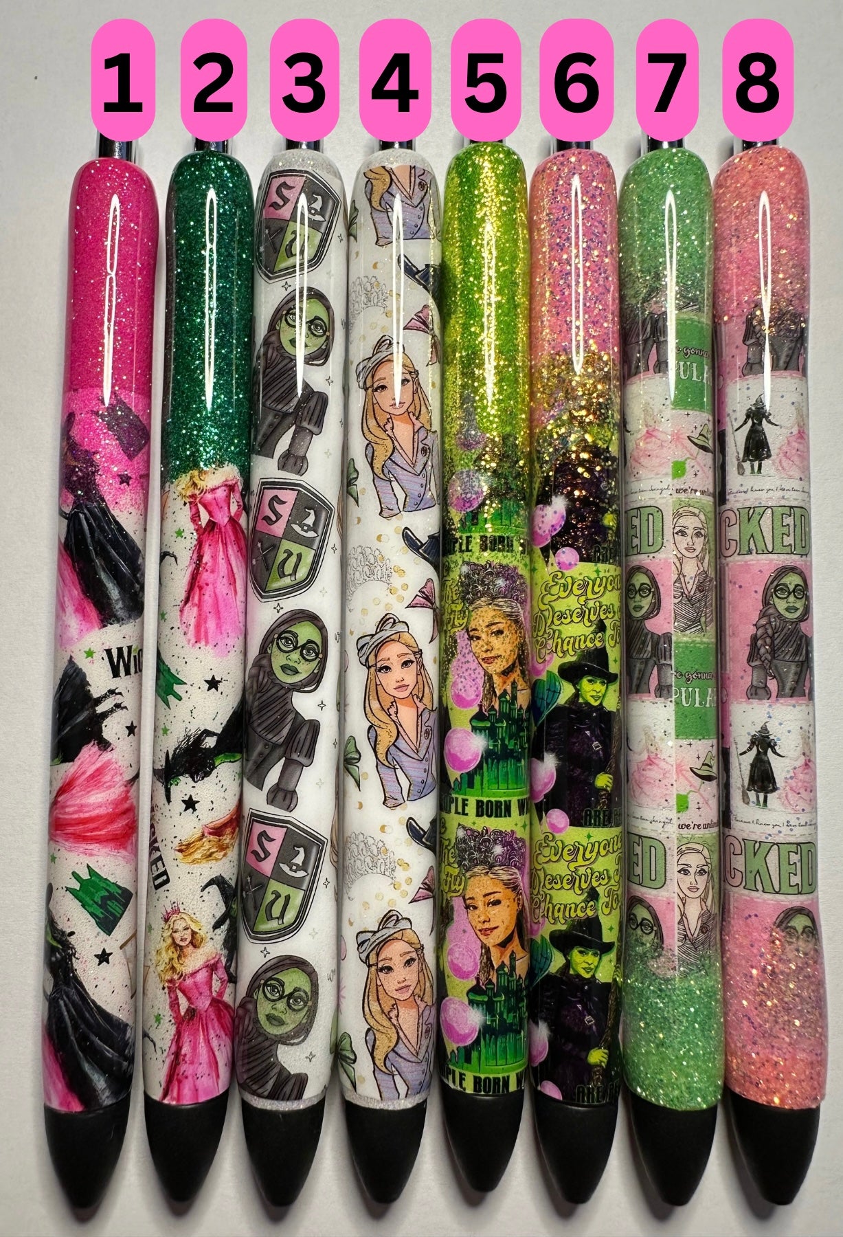 Witch Pens / Glitter Pens /Refillable Gel Pens